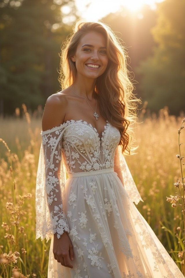 bohemian off shoulder elegance