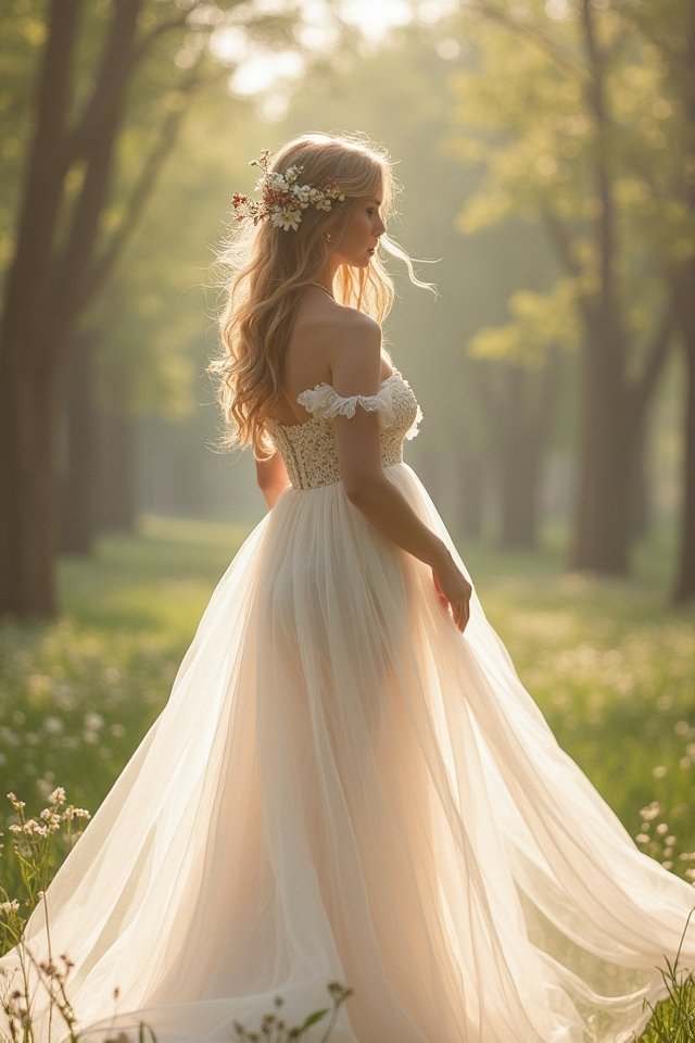 bohemian off shoulder elegance