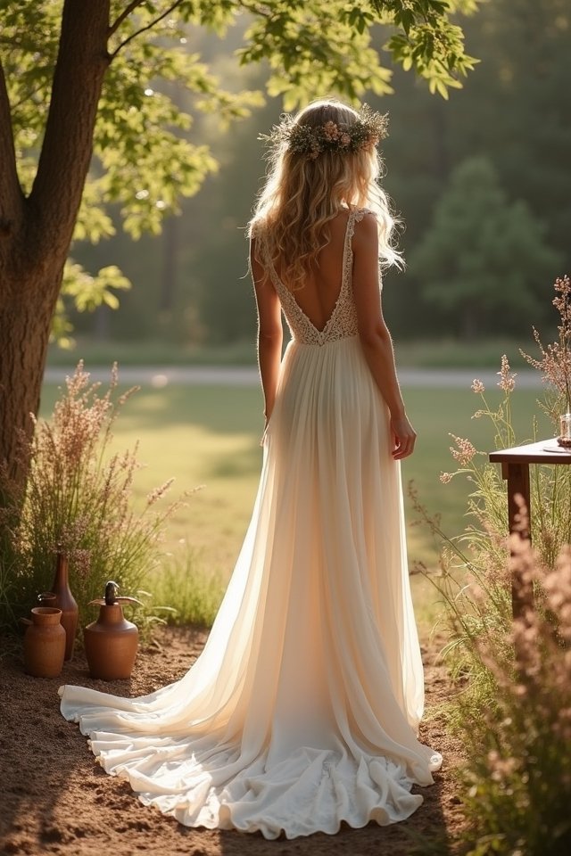 bohemian rustic chiffon elegance