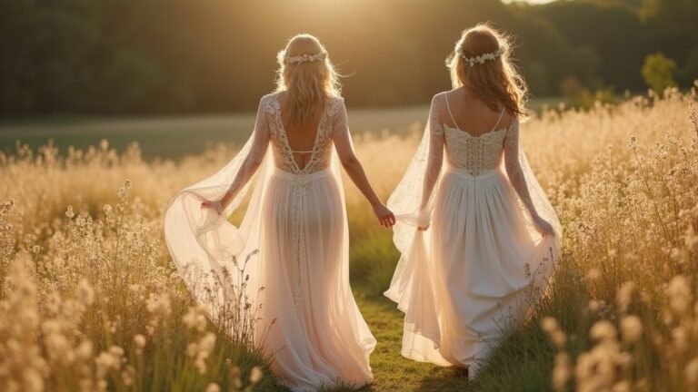 bohemian vintage wedding attire