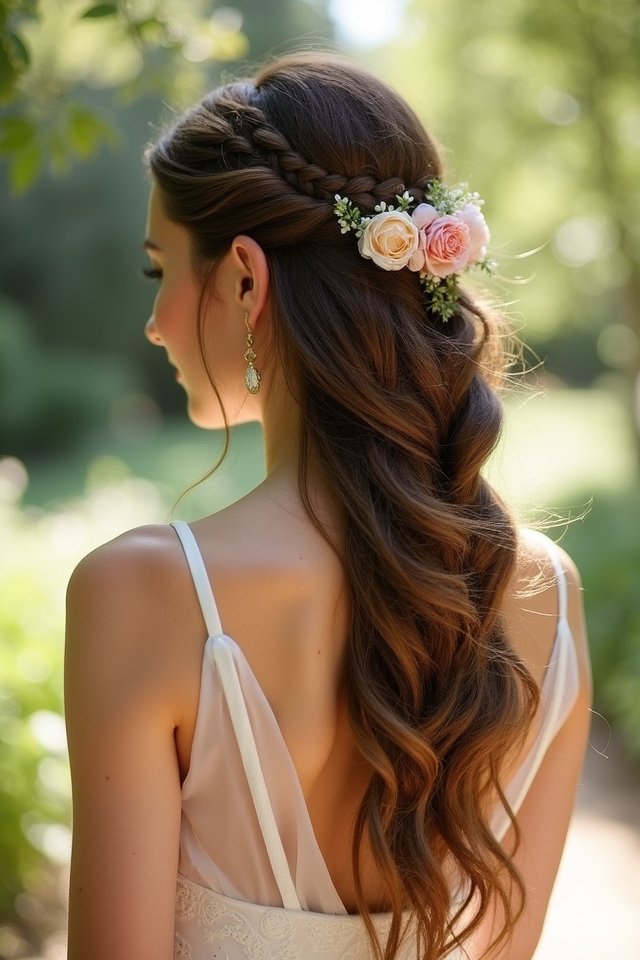 bohemian waterfall braid elegance