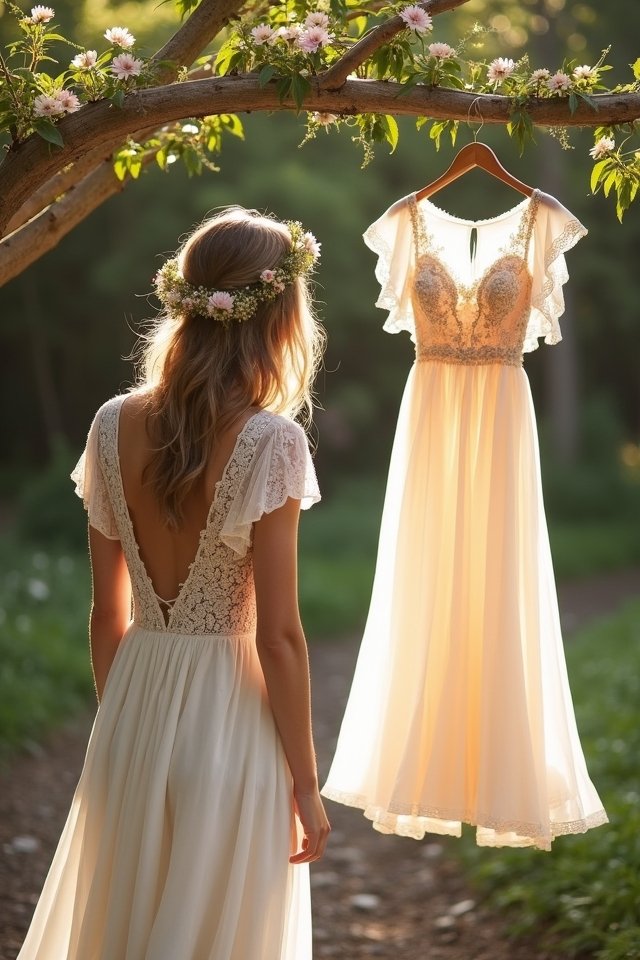 bohemian wedding dress elegance