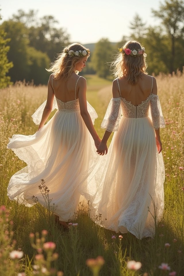 bohemian wedding dress elegance