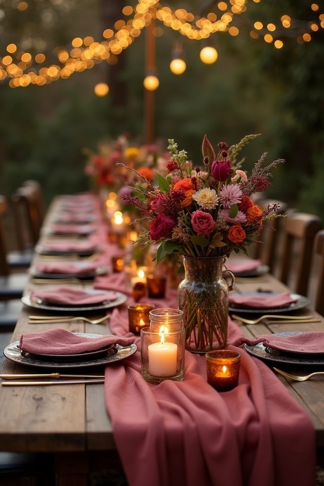 bohemian wedding tablescape ideas