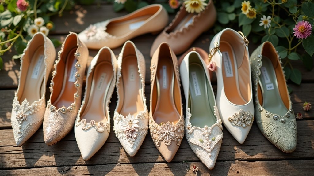 boho bridal wedding shoes