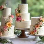 boho floral wedding cakes
