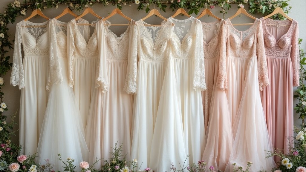 boho long sleeve wedding gowns