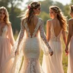 boho mermaid wedding dresses