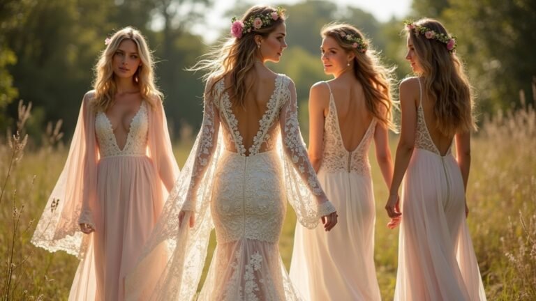 boho mermaid wedding dresses