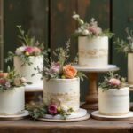 boho rustic wedding cakes