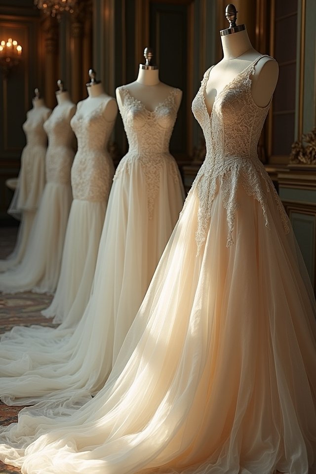 bold artistic wedding gowns