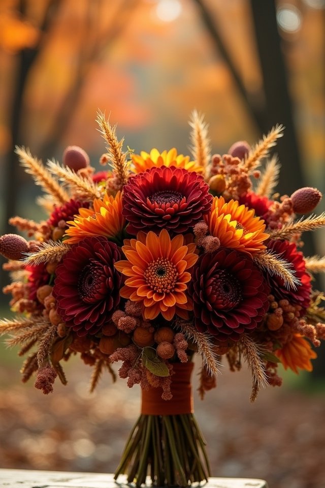 bold autumn floral bouquet