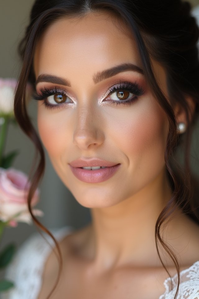 bold blackberry bridal beauty