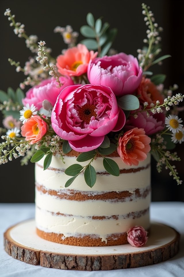 bold blooms on cakes
