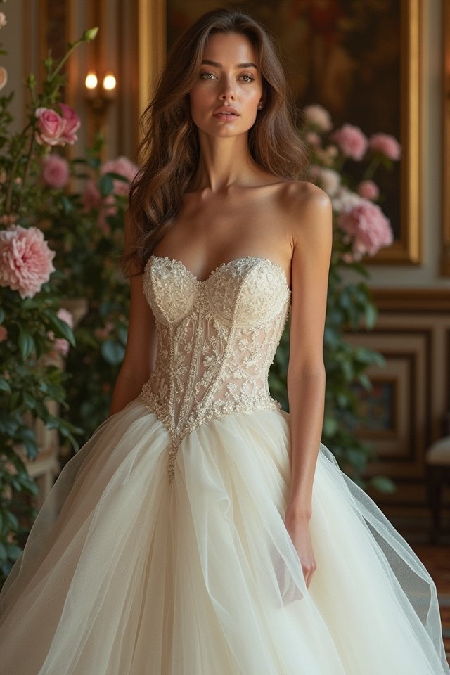bold bustier wedding style