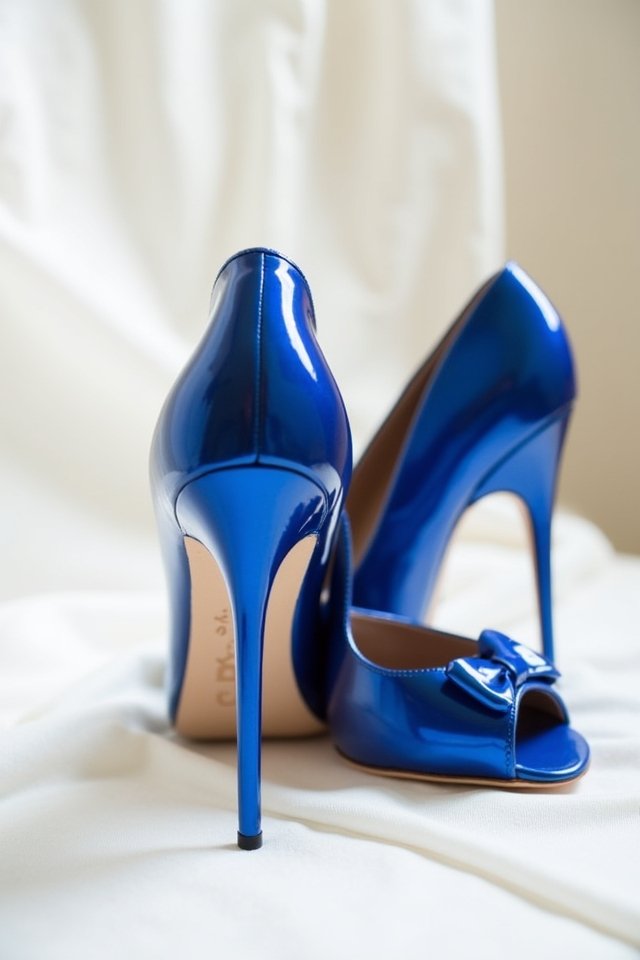 bold cobalt blue stilettos
