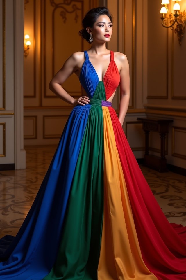 bold color block fashion