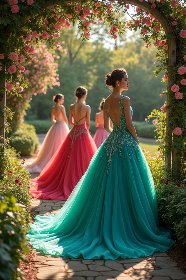 bold colorful ballgowns for brides
