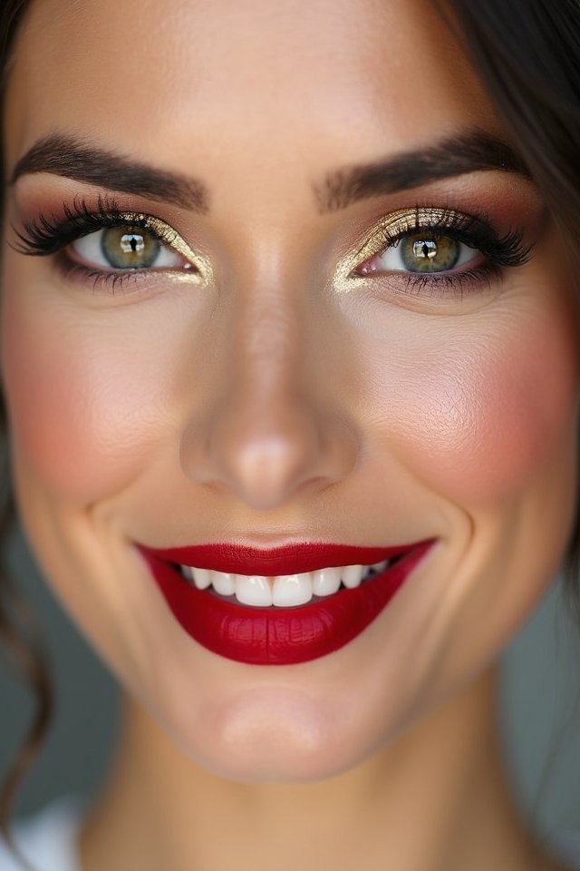 bold eyeliner vibrant lips