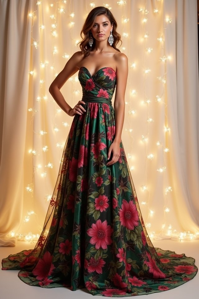 bold floral maxi dress