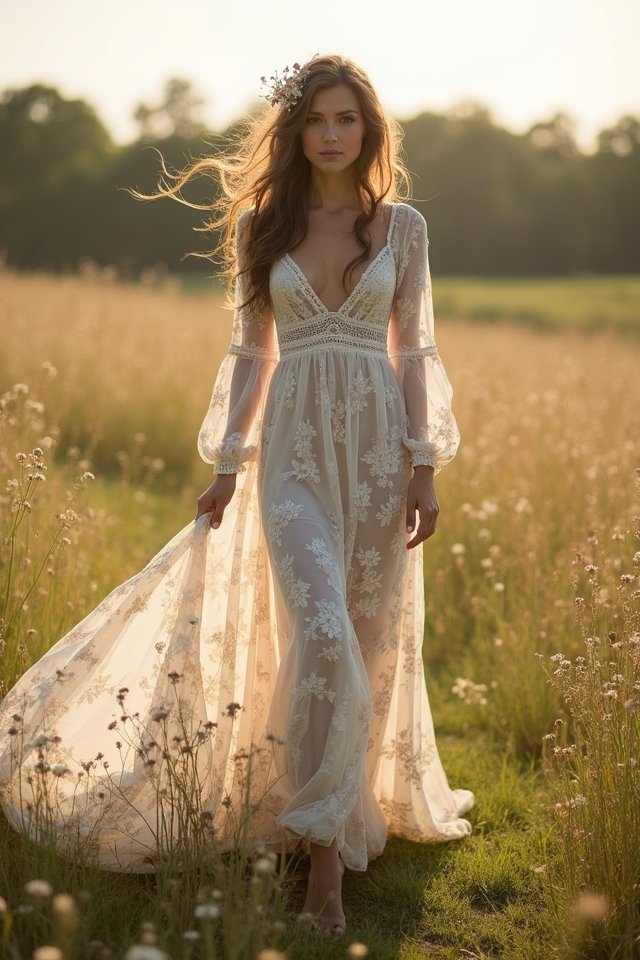 bold floral wedding dresses