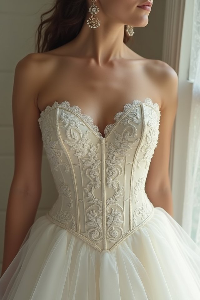 bold geometric corset elegance