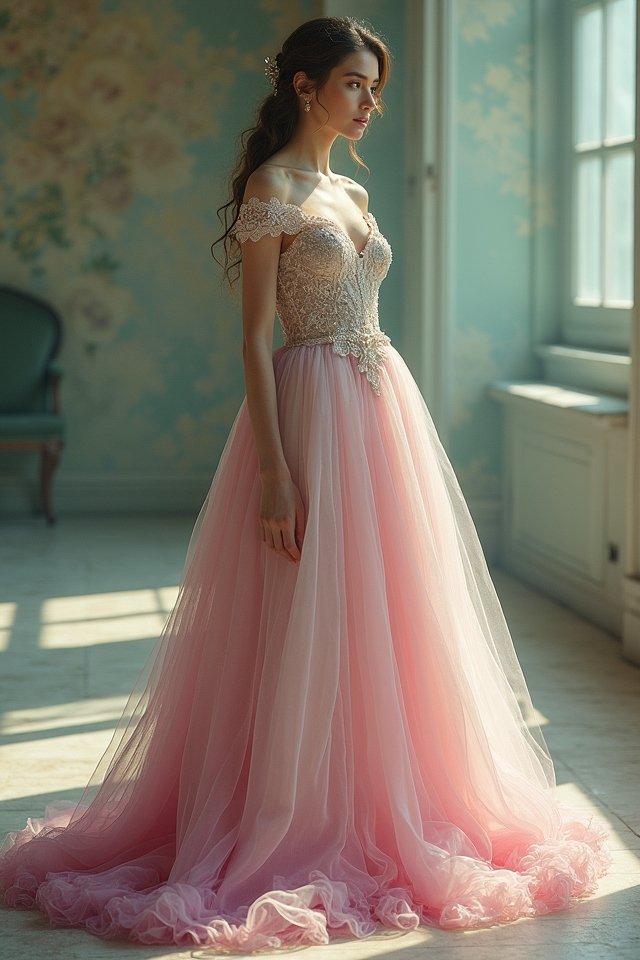 bold gown color accents