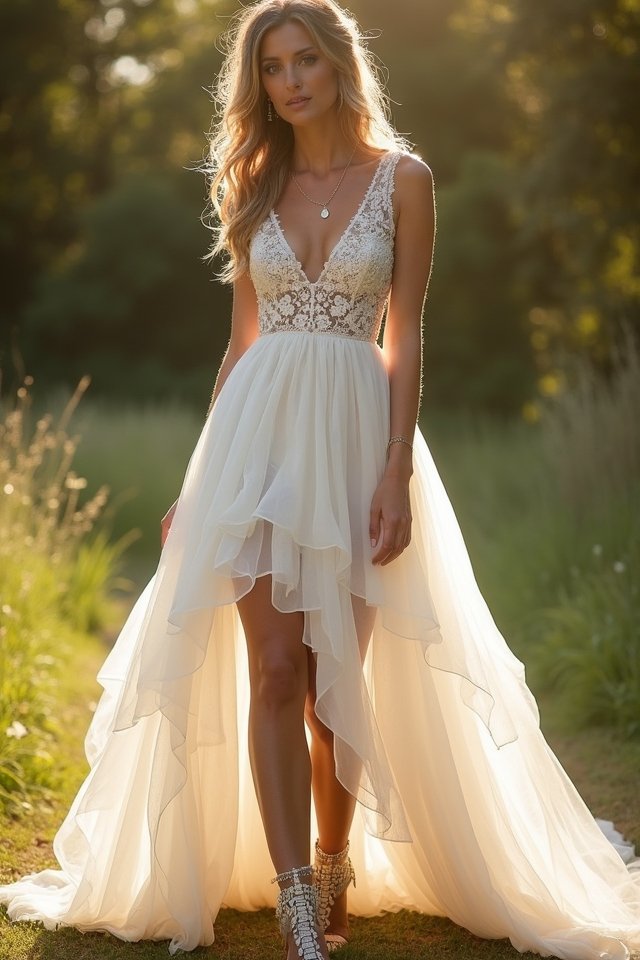 bold high low elegance showcased