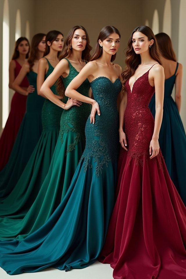 bold high low gown elegance