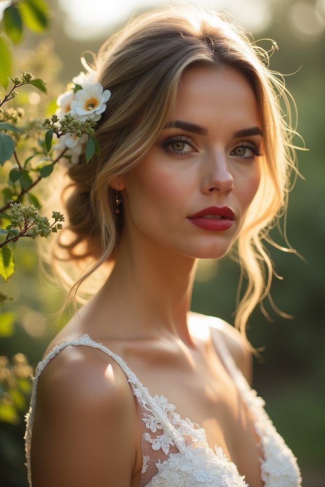 bold lips natural eyes