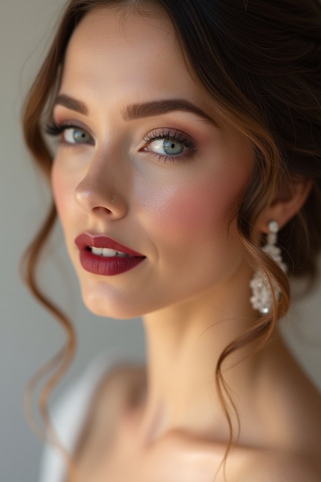 bold lips soft cheeks