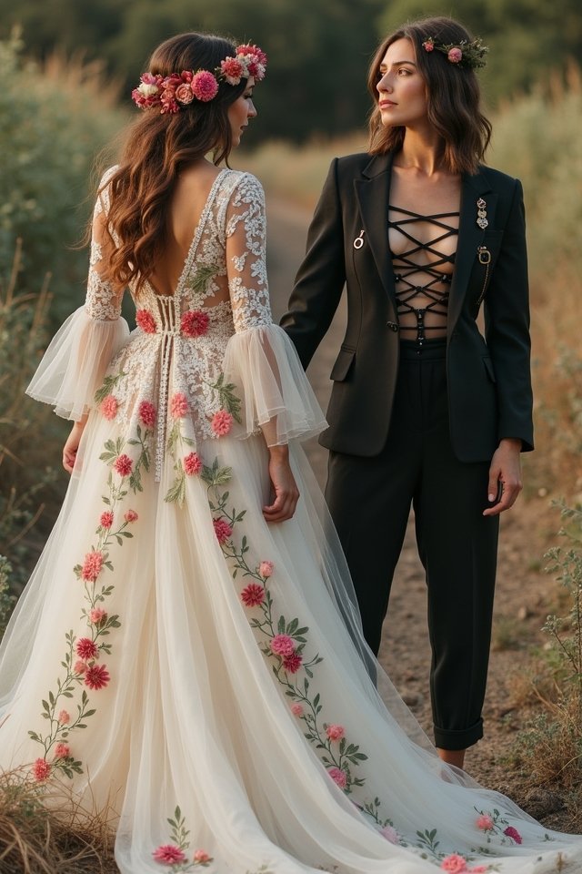 bold modern jumpsuit ensemble