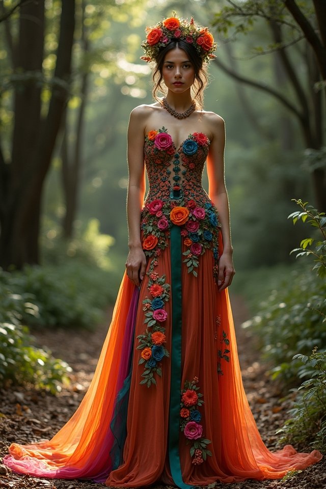 bold non traditional bridal style