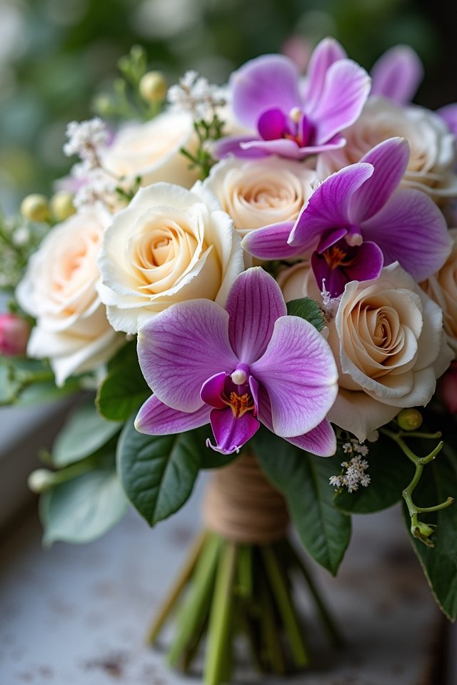 bold orchid wedding bouquets