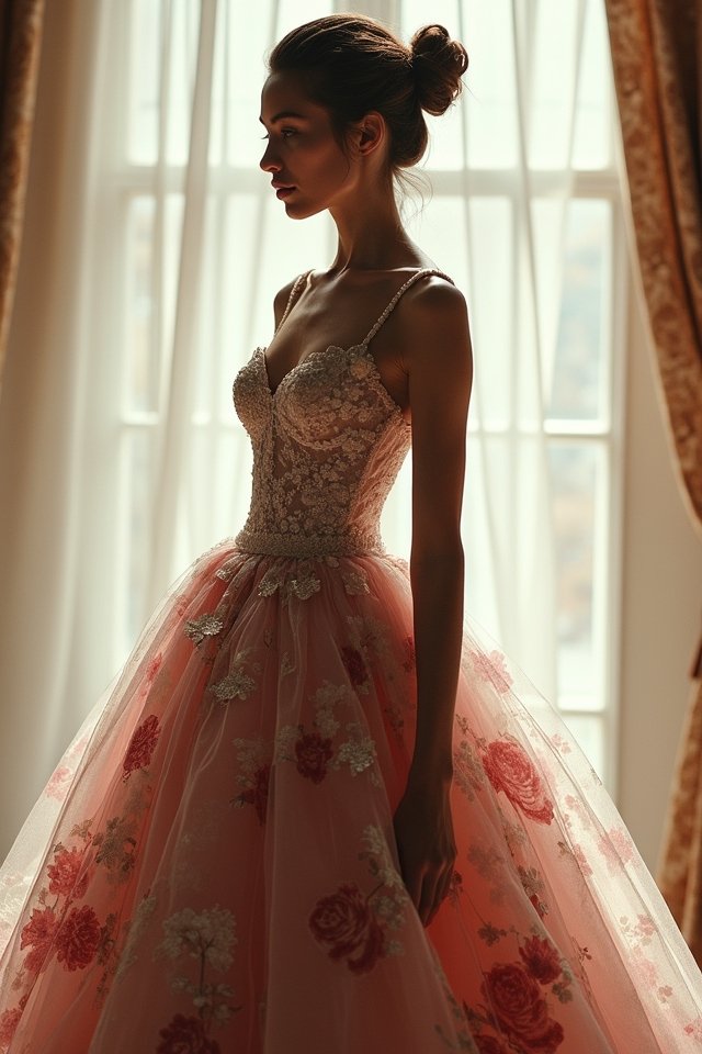 bold print wedding ensemble