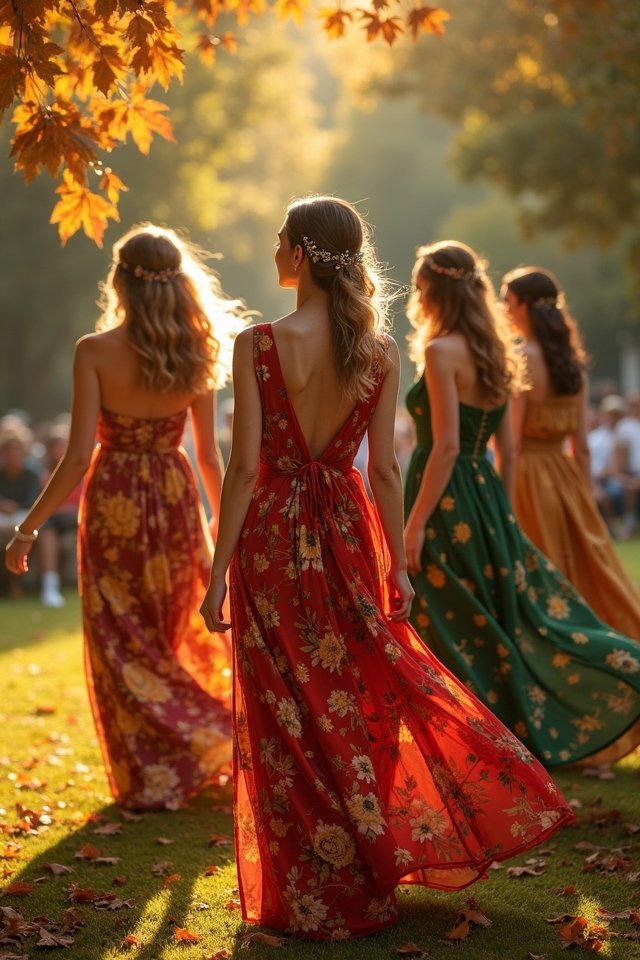 bold printed wedding dress