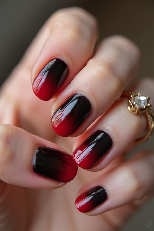 bold red black ombre