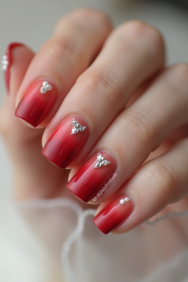 bold red ombre elegance