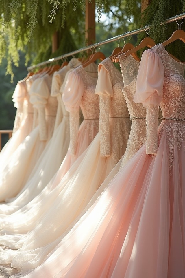 bold romantic wedding attire