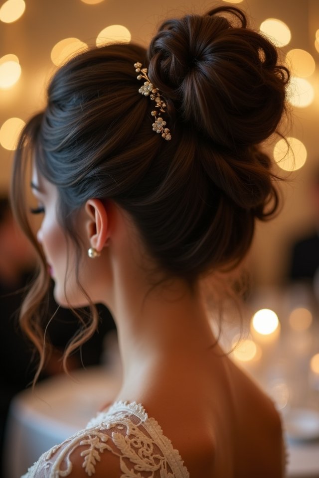 bold textured chic bun