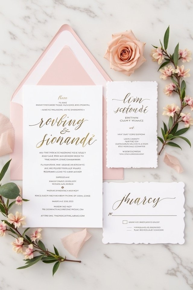 bold typography enhances invitations