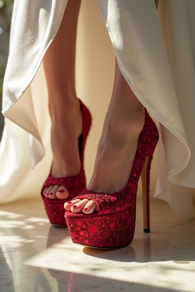 bold vibrant comfortable wedges