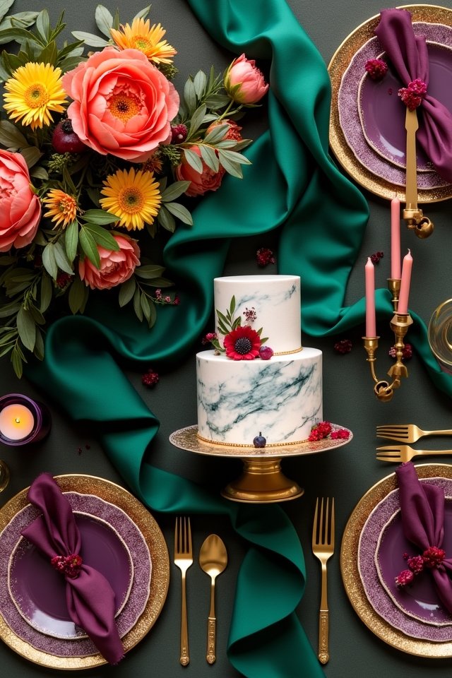bold vibrant wedding colors