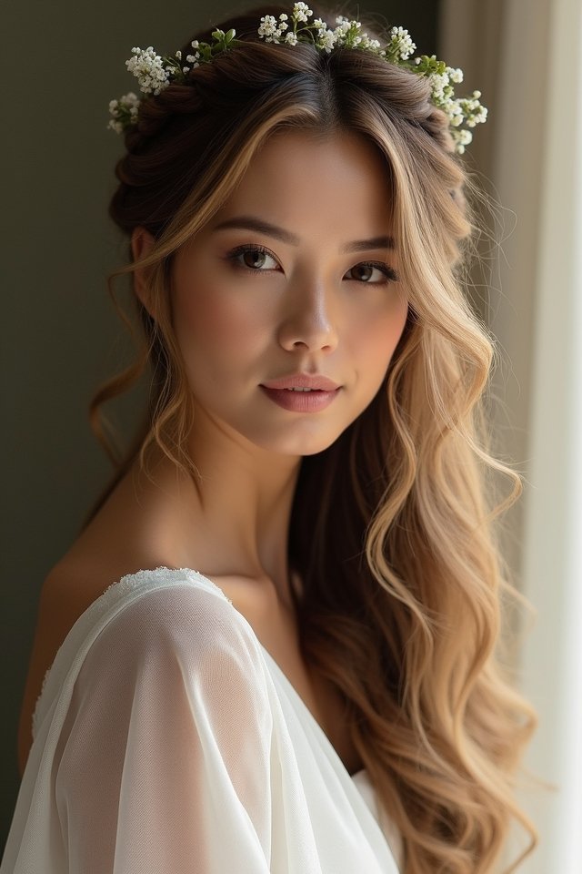 braided crown bridal elegance