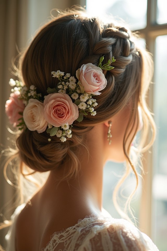 braided floral crown elegance