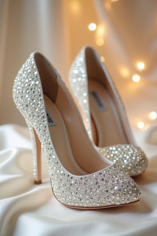 bridal elegance with stiletto heels