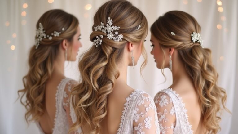 bridal half up hairstyles