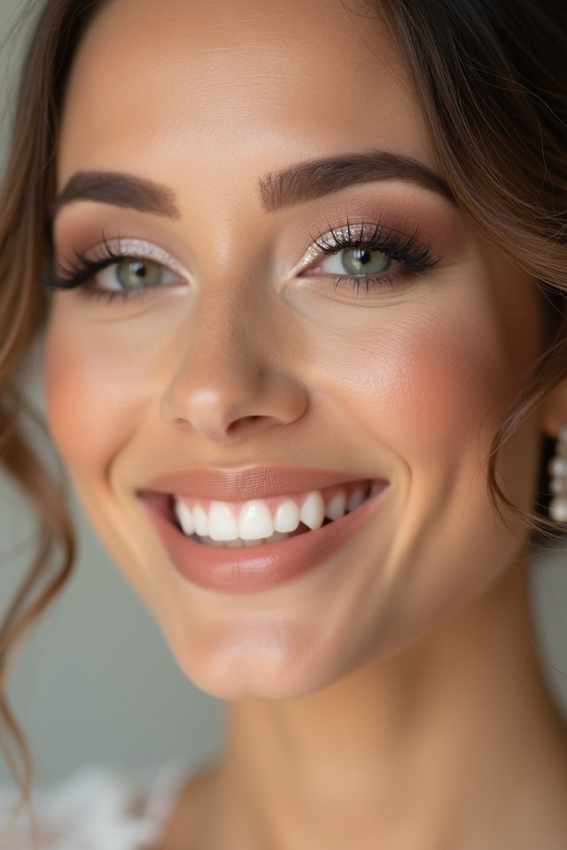 bridal look with eyelashes