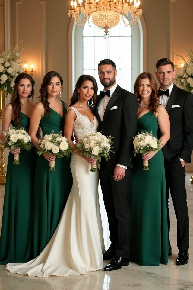 bridal party elegant attire