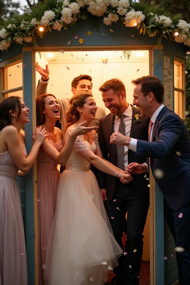 bridal party photo fun